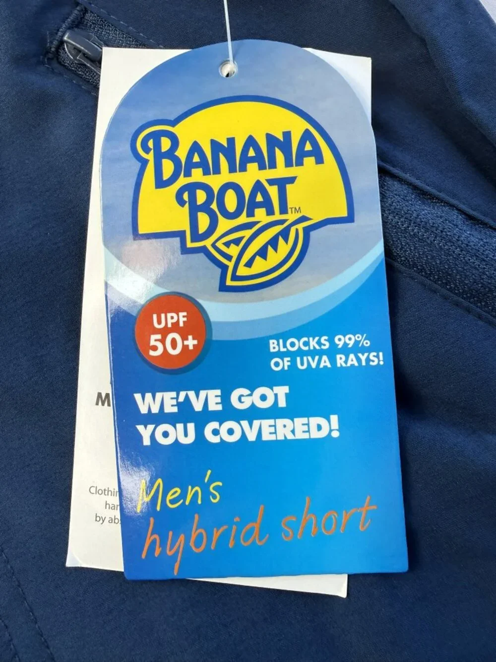 New NWT Banana Boat Men's Board Shorts Navy Blue. Size Adult Men's Medium